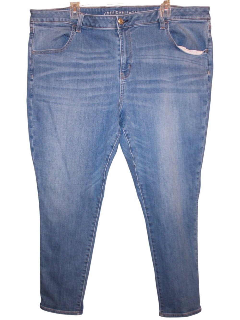 AMERICAN EAGLE Jeans Jegging Sz 24 Plus Hi Rise Skinny Medium Wash Denim Jean